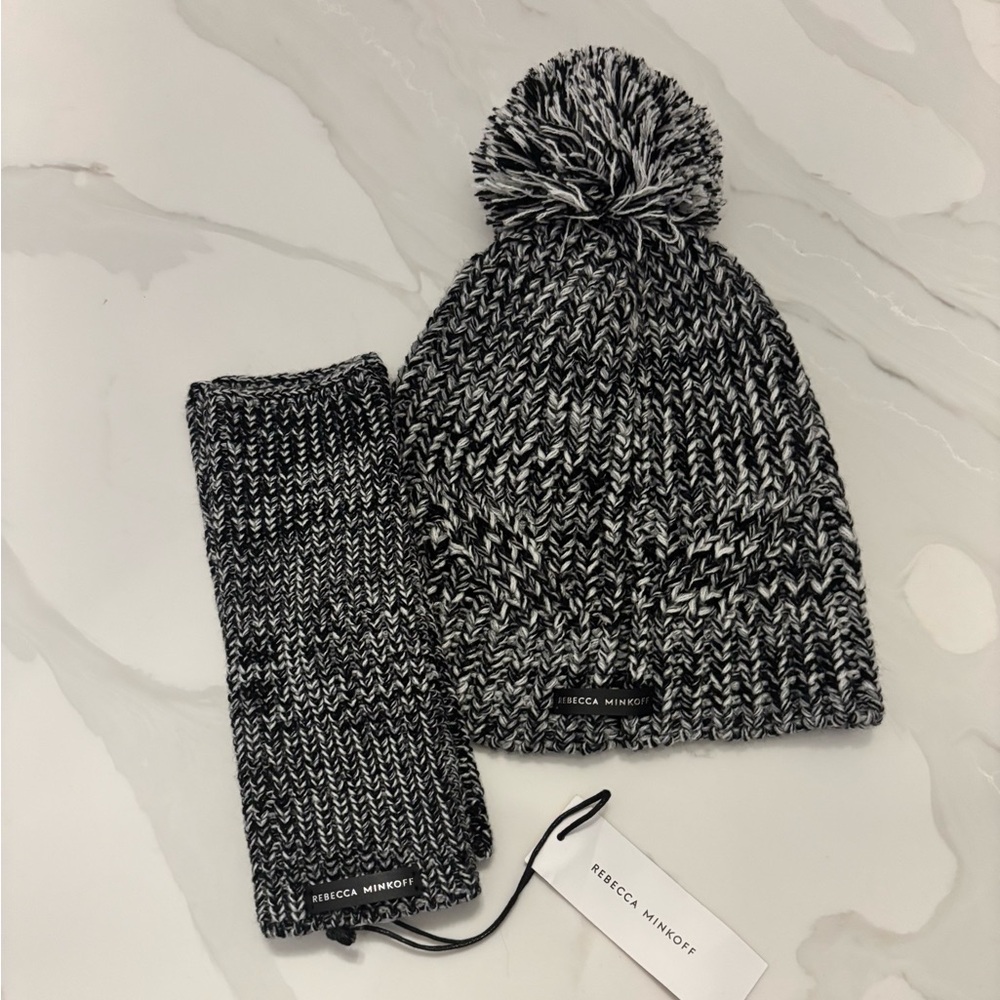 Rebecca Minkoff Hat & Arm Warmers